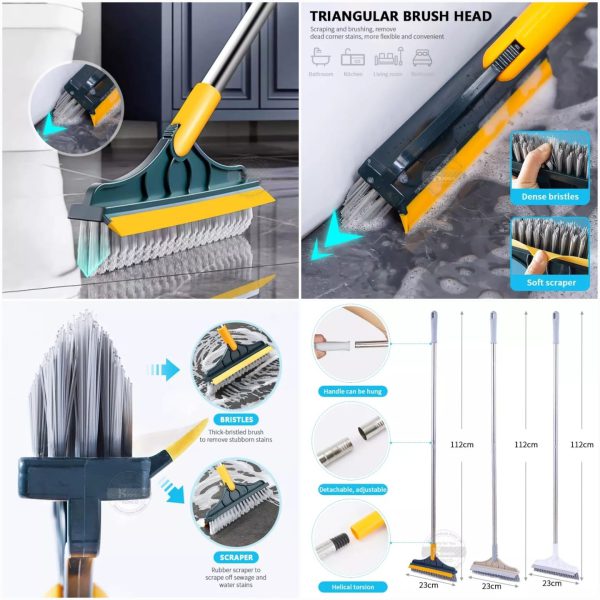 2 In 1 Floor Cleaning Brush Bathroom With 120° Rotatable - PAK