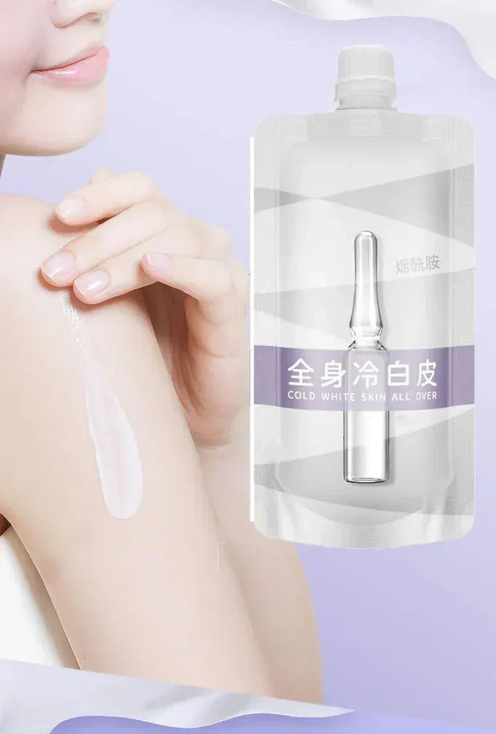 Pak Omenfee Brightening Skin Gel for men and women, featuring a sleek tube with brightening skincare formula.