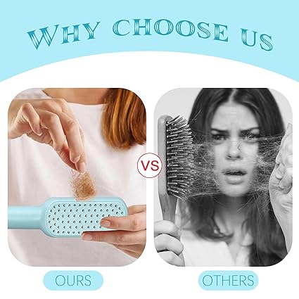 SELF CLEANING HAIR BRUSH - PAK BEAUTIFY