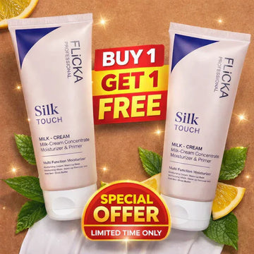 Flicka Silk Touch l Moisturiser + Primer + Sunscreen l Buy 1 Get 1 Free - PAK
