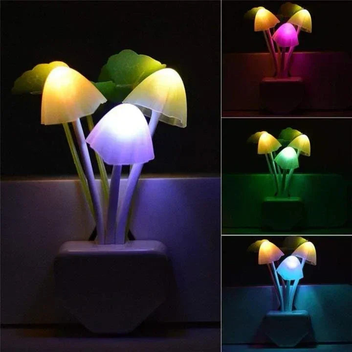 3D Mushroom LED Night Light Sensor Lamp - PAK