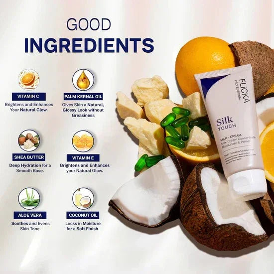 Flicka Silk Touch l Moisturiser + Primer + Sunscreen l Buy 1 Get 1 Free - PAK