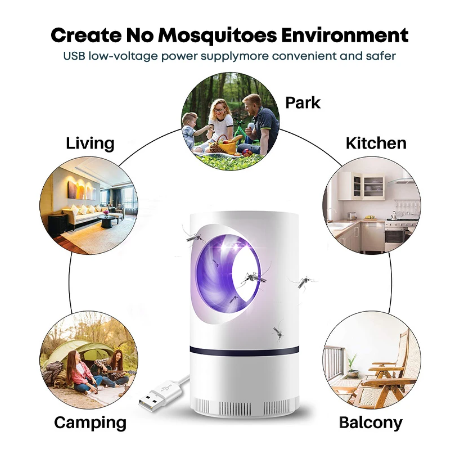 USB Mosquito Killer Lamp: LED Repellent & Trap for Insects - PAK