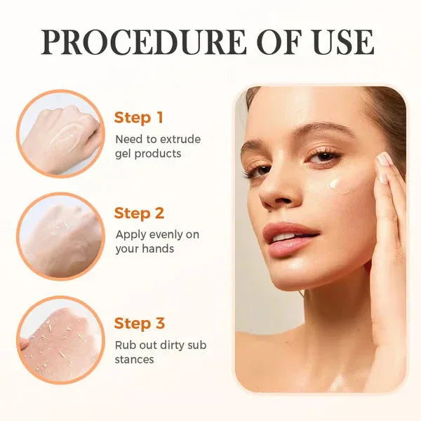 PAK Omenfee Brightening Skin Gel for men and women, shown in a sleek jar, promoting radiant skin with natural ingredients.