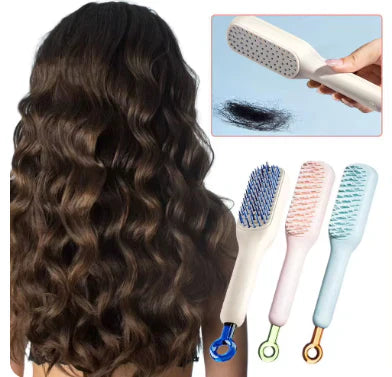 SELF CLEANING HAIR BRUSH - PAK BEAUTIFY